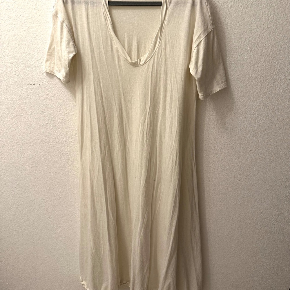 FREE PEOPLE CARTER T-SHIRT DRESS- SNOWING/XS - Picture 2 of 4